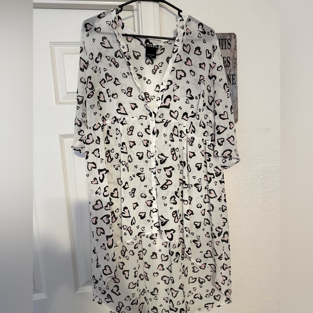 Torrid Barbie low high shirt